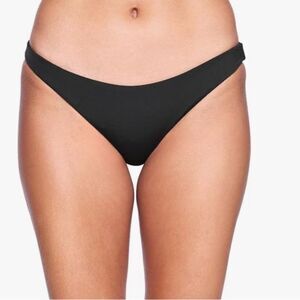 Hurley womens Solid‎ Moderate Bikini Bottoms, Black, small NWT in packaging